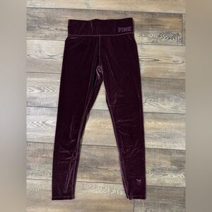 PINK Victoria’s Secret Velour Leggings Like New Sz Medium